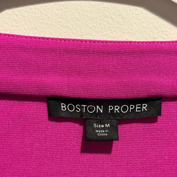 Boston Proper Fuchsia Jacket with Gold Zippers - Picture 2 of 7
